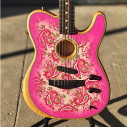 Fender Acoustasonic Telecaster, Pink Paisley