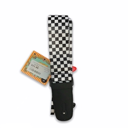 Henry Heller 2" Guitar Strap, Black & White Checkerboard