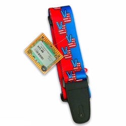 Peace sign discount guitar strap