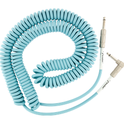 Original Series Coil Cable, Straight-Angle, 30' , Daphne Blue