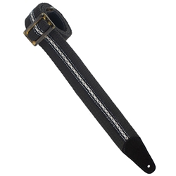 Henry Heller Herrigbone Cotton Guiutar Strap, Black