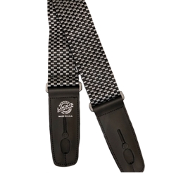 Lock-it 2" Poly Pro Series Strap with Leather Ends, Silver Checker