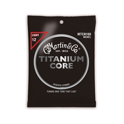 Martin Titanium Core Acoustic Guitar Strings, MTCN160