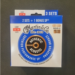 Martin Authentic 3 Packs, MA540 Light, 92/8