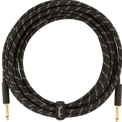 Fender Deluxe Instrument Cable, 18.6', Black Tweed