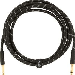 Fender Deluxe Instrument Cable, 10', Black Tweed