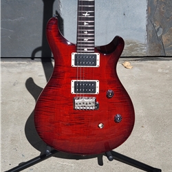 PRS CE24 2022 Fire Red Wrap Black Satin Neck