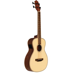 Lanikai Spruce solid top / Morado back and sides electric bass ukulele with gig bag