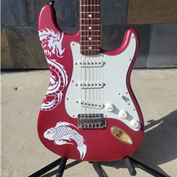 Used 2004 Fender Standard Stratocaster Satin Rosewood Fingerboard, Candy Apple Red