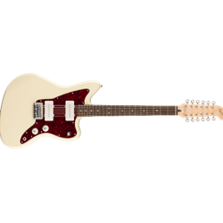 Squier Paranormal Jazzmaster® XII, Laurel Fingerboard, Tortoiseshell Pickguard, Olympic White