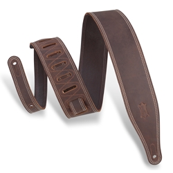 Levy's 2 1/2" Pull-up Leather Guitar Strap With Soft Garment Leather Backing