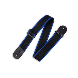 Levy’s 2″ Wide Black And Blue Polypropylene Guitar Strap