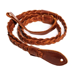 CAPRI GARMENT LEATHER FLAT BRAID MANDOLIN STRAP