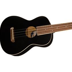 Fender Avalon Tenor Ukulele, Walnut Fingerboard, Black