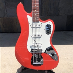 Used Fender Vintera II Bass VI Fiesta Red with Gig Bag