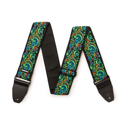 Dunlop JIMI HENDRIX™ LOVE DROPS BLACKLIGHT STRAP – BLUE
