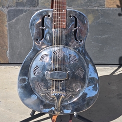 Used Recording King RM-998-R Style-0 Diamond Resonator Nickel-Plated Bell Brass with Gig Bag