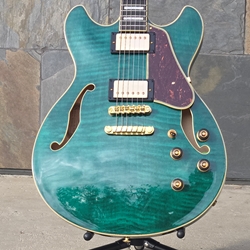 Ibanez AS93FM Semi-Hollowbody Electric, Transparent Moss Green