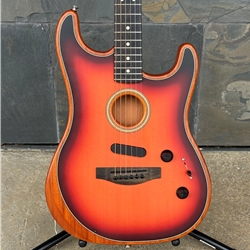 Used 2021 American Acoustasonic Stratocaster 3 Color Sunburst with Bag