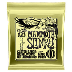 Ernie Ball Mammoth Slinky Nickel Wound Electric Guitar Strings with wound G 12-62 Gauge