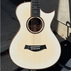 Taylor 2026 Catch Custom #6 C12ce Acoustic-electric Guitar - Shaded Trans White Top/Lilac Wine Body